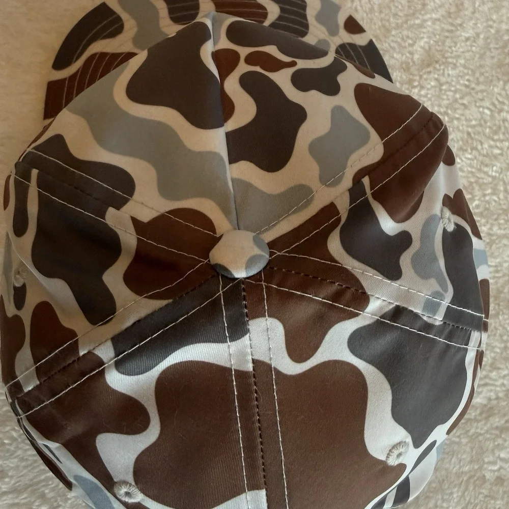 Rare Vexil Camo Hat Snap Back Cap OSFA Visor Cord Patch Stitching Panel EUC